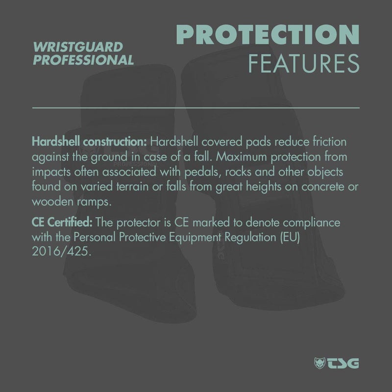 TSG Professional Wristguard, Ergonomic Splint, Palm, Wrist Support, Hardshell, Snowboarding, Skiing, Downhill, Skateboarding, Swiss Design, Black (Large) - Image 5
